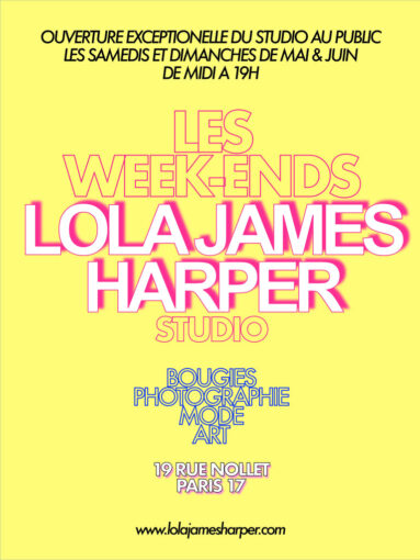 파리 바티뇰 지역에 위치한 LOLA JAMES HARPER 스튜디오의 외관 또는 내부 일부를 보여주는 사진입니다.